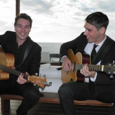 The WJ Acoustic Covers Duo Covers Duo playing at sea although they normally play in Cambridgeshire, 