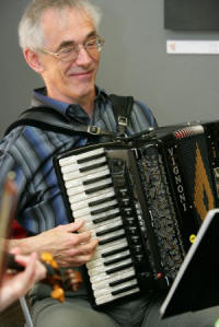 The GY Trio Accordion player from talented trio who play in Leicestershire and Oxfordshire