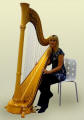 Harpist - Rhian in England